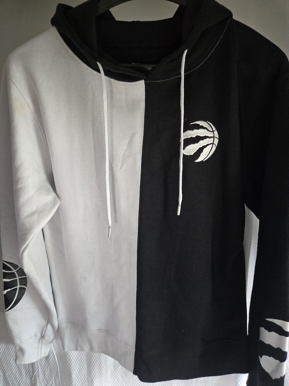 NBA Split Black and White Pullover Hoodie